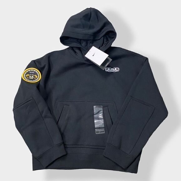 Nike LeBron Boys Oversized Fit Basketball Hoodie Black Size M DV3083-010 New - Picture 1 of 10